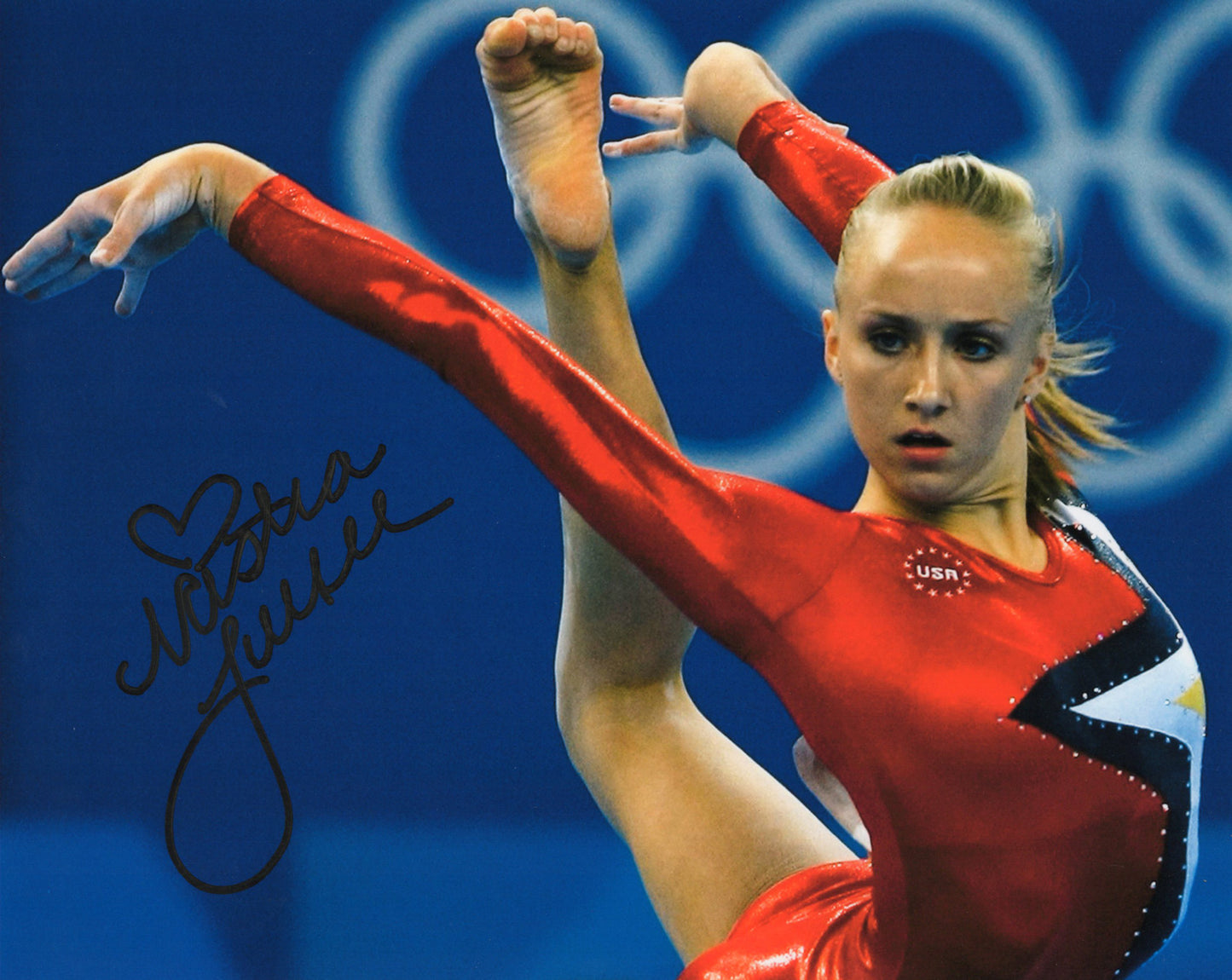 Nastia Liukin ナスティア・リューキン 直筆サイン入り写真認証COA付