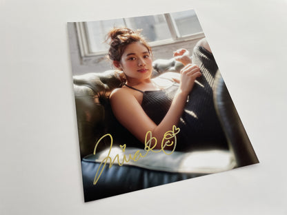 筧美和子直筆サイン入り写真当選書付