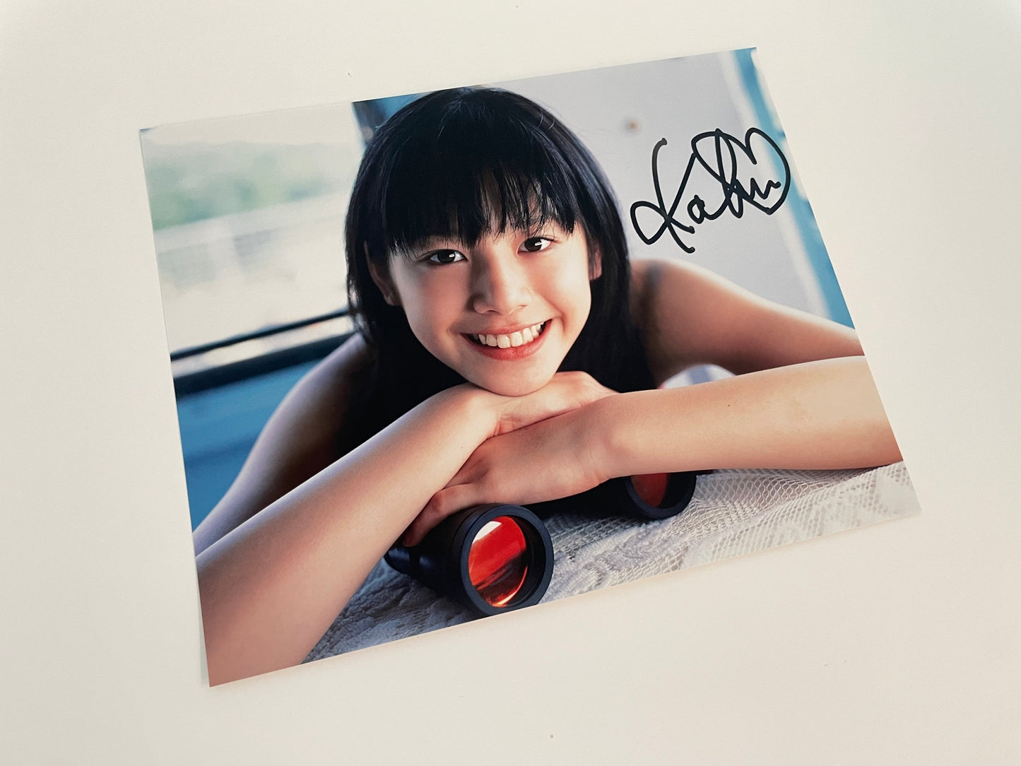 夏帆直筆サイン入り写真当選書付