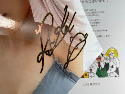 渡辺梨加直筆サイン入り写真当選書付