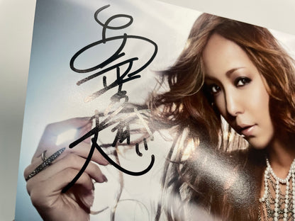 安室奈美恵直筆サイン入り写真当選書付