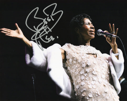 Aretha Franklin アレサ・フランクリン 直筆サイン入り写真認証COA付