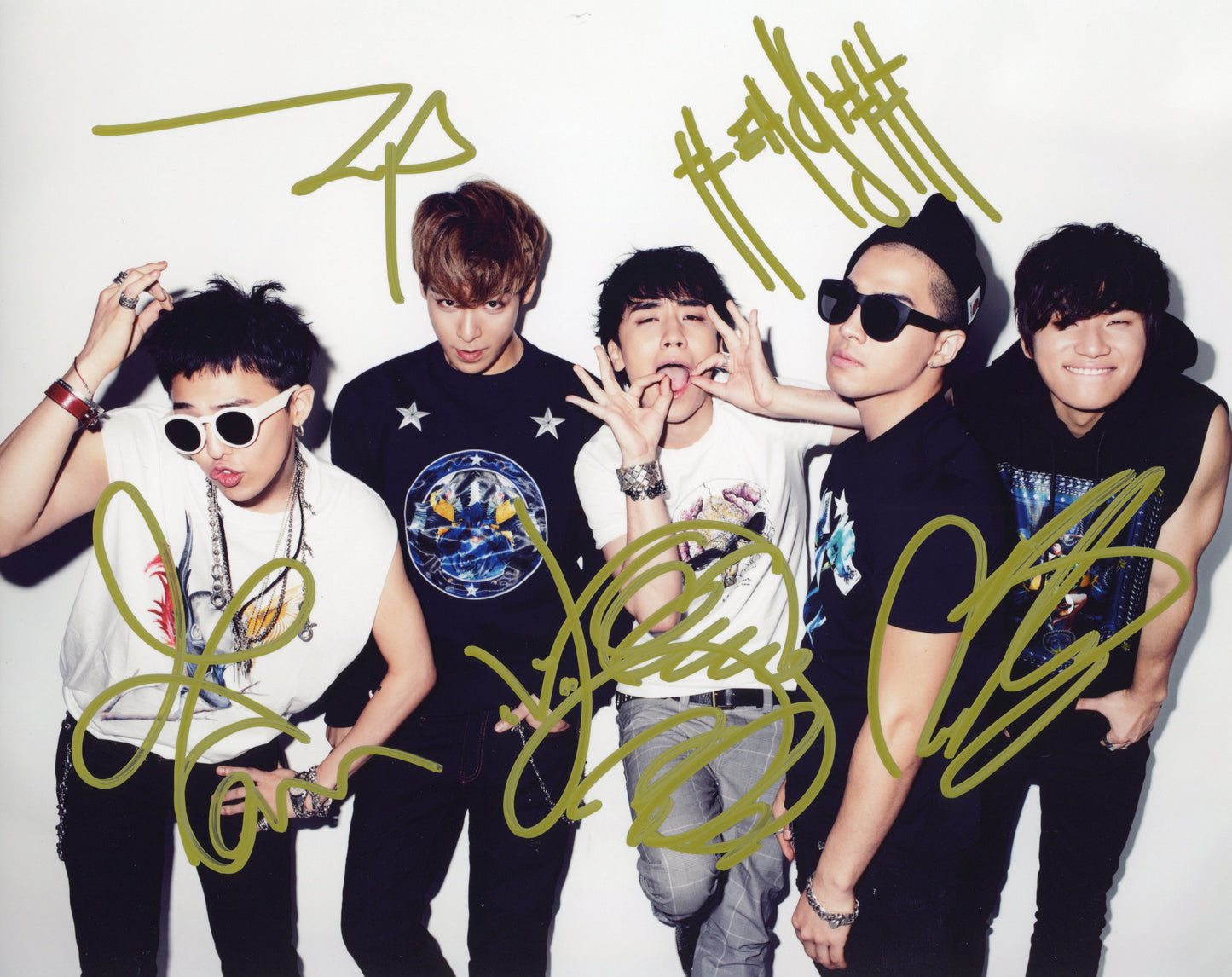BIGBANGビッグバン直筆サイン入り写真認証COA付
