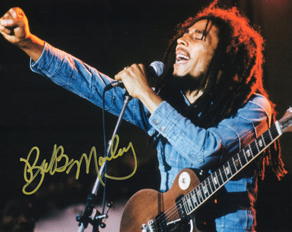 Bob Marley ボブ・マーリー 直筆サイン入り写真認証COA付