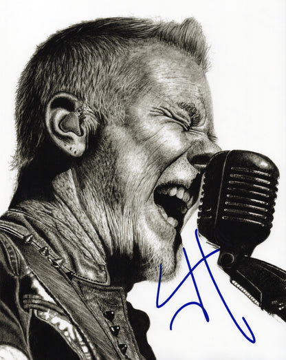 James Alan Hetfield ジェイムズ・ヘットフィールド Metallica メタリカ メタルバンドです 直筆サイン入り写真認証COA付