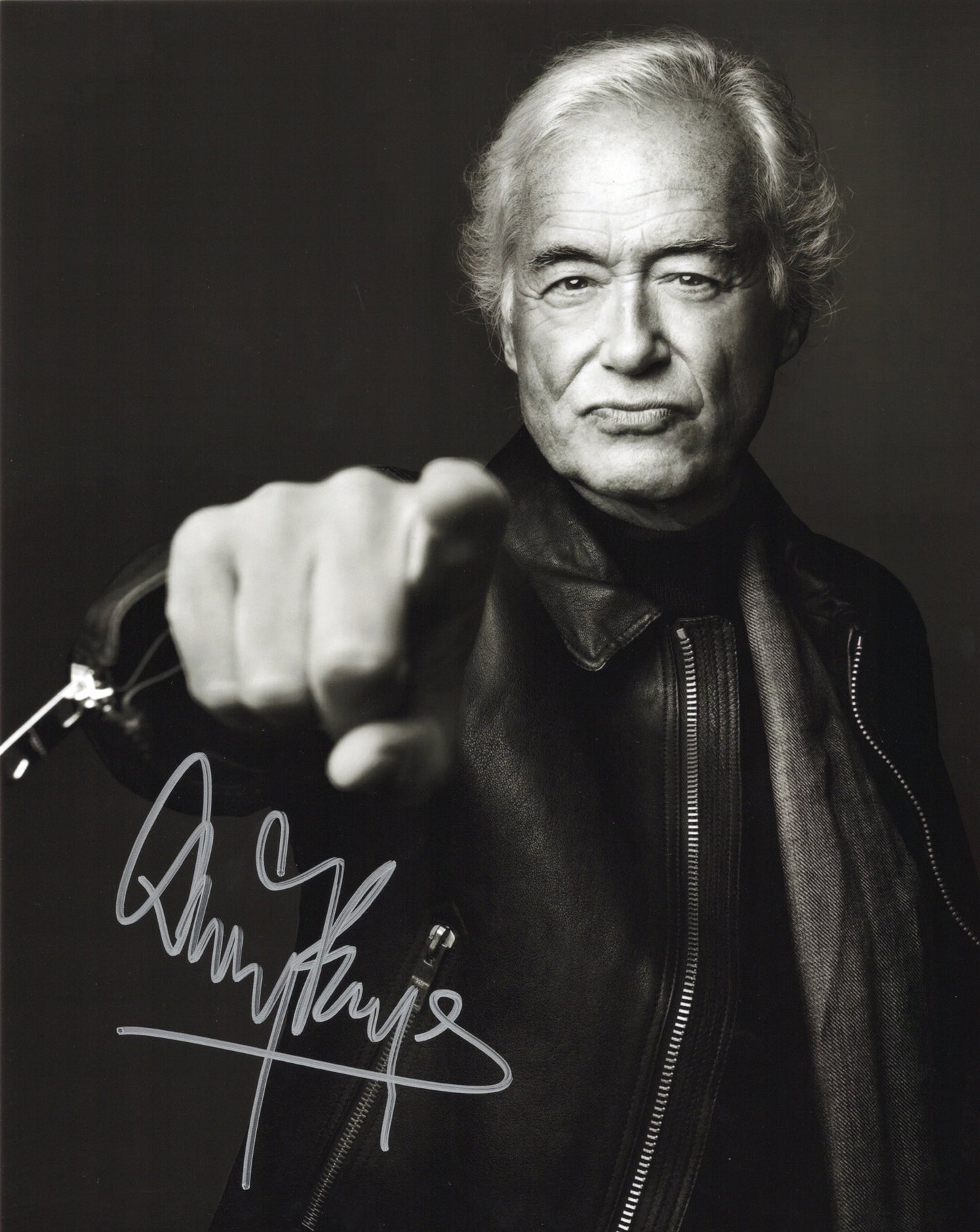 Jimmy Page ジミー・ペイジ Led Zeppelin レッド・ツェッペリン 直筆サイン入り写真認証COA付
