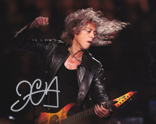 Kirk Hammett カーク・ハメット 直筆サイン入り写真認証COA付