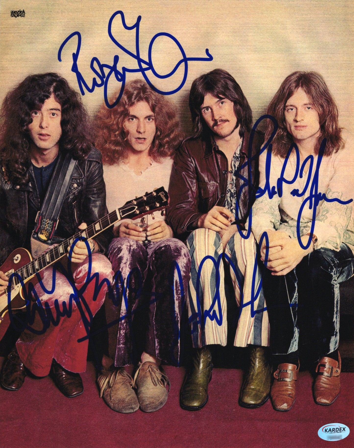 Led Zeppelin レッド・ツェッペリン 直筆サイン入り写真認証COA付