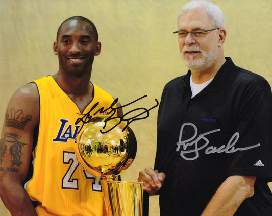 Kobe Bryantコービー・ブライアント Phil Jackson フィル・ジャクソン 直筆サイン入り写真認証COA付