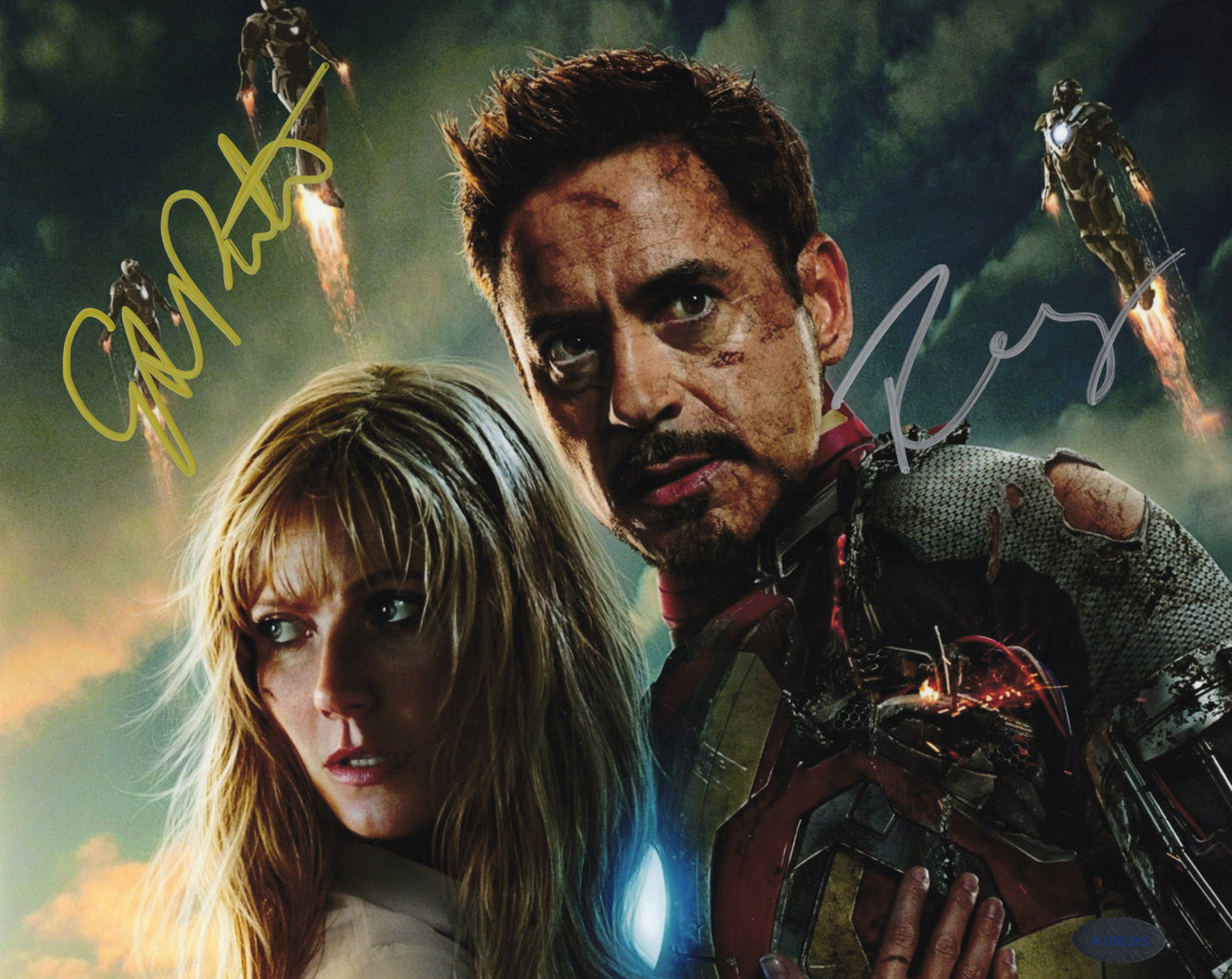 Robert Downey Jr. ロバート・ダウニー・Jr. Gwyneth Paltrow グウィネス・パルトロー 直筆サイン入り写真認証COA付