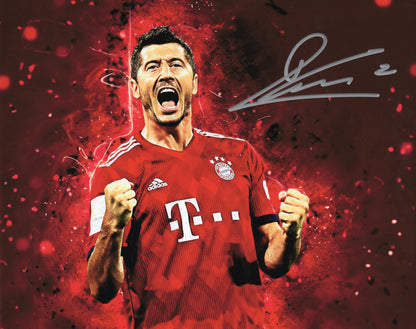Robert Lewandowskiロベルト・レヴァンドフスキ 直筆サイン入り写真認証COA付