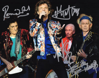 The Rolling Stones ローリング・ストーンズ 直筆サイン入り写真認証COA付