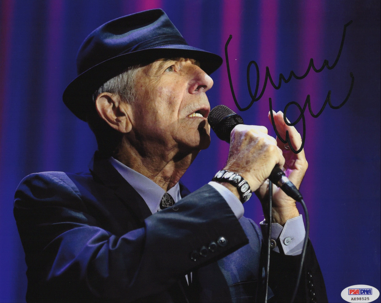 Leonard Cohen レナード・コーエン 直筆サイン入り写真 PSA認証